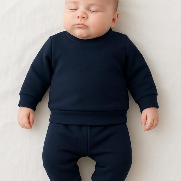 Cozy Navy Fleece Two-Piece Set