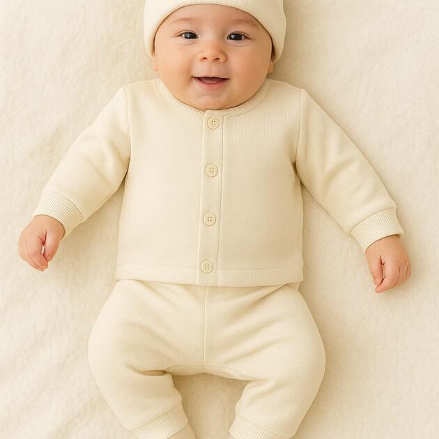Organic Cotton Baby Essentials Set | 5-Piece Cozy Outfit